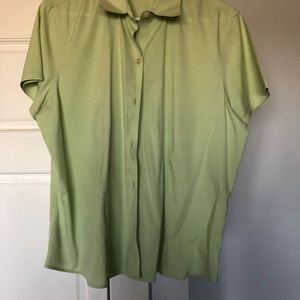 Eddie Bauer Short-sleeve blouse mint green- excellent condition - XL